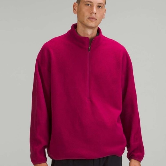 Lululemon Oversized-Fit Fleece Half Zip, Size XL, Pomegranate - Picture 1 of 9